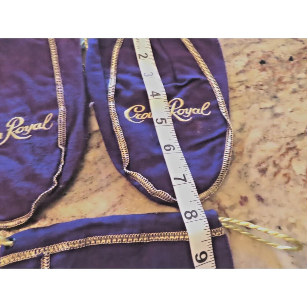Lot 5 Crown Royal Purple Drawstring Bag 8